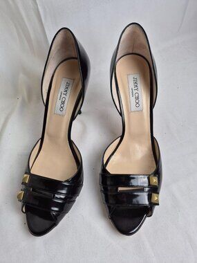 Jimmy Choo d'Orsay Women's Black Peep Toe Heels